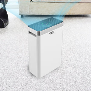 Pure-Wave 45W Air Purifier, True Hepa Filter, Real Time Air Quality Indicators (White)