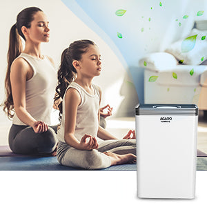 Pure-Wave 45W Air Purifier, True Hepa Filter, Real Time Air Quality Indicators (White)