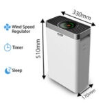 Pure-Wave 45W Air Purifier, True Hepa Filter, Real Time Air Quality Indicators (White)