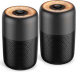 2 Pack TPLMB Air Purifiers for Bedroom,H13 HEPA Filters,Fragrance Sponge for Better Sleep,Portable Air Purifier with Nightlight Speed Control,For Home Living Room,24dB Filtration System,P60 (2, Black)