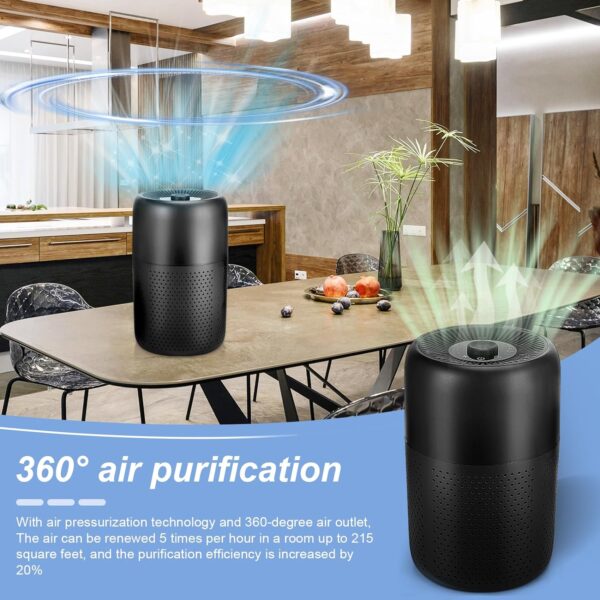 2 Pack TPLMB Air Purifiers for Bedroom,H13 HEPA Filters,Fragrance Sponge for Better Sleep,Portable Air Purifier with Nightlight Speed Control,For Home Living Room,24dB Filtration System,P60 (2, Black)