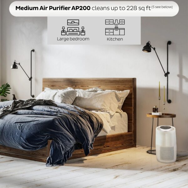 Instant Air Purifier, Medium with Night Mode, Pearl